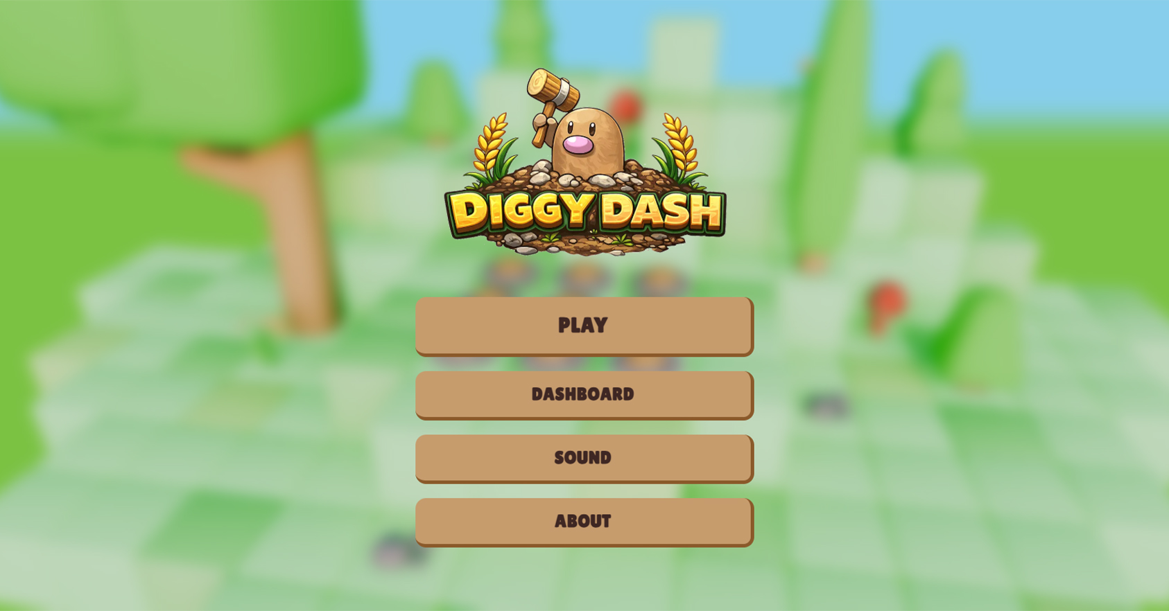 Diggy Dash — captura de tela do jogo feito com IA